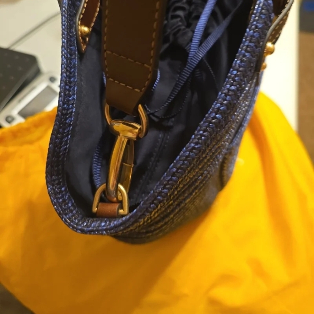 Eric Javits blue My Way II Bucket Tote Purse - Picture 9 of 11